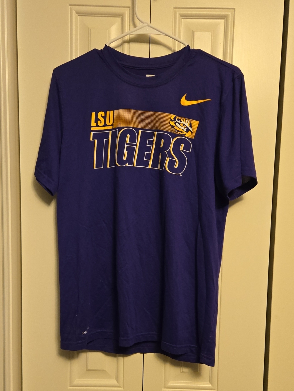 Nike Purple LSU Tigers Graphic Short Sleeve Tee with Yellow Accents